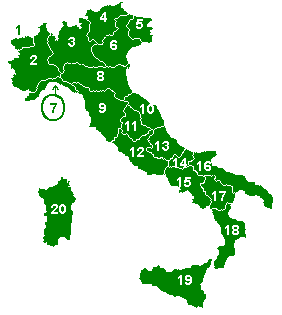 As regiões da Itália